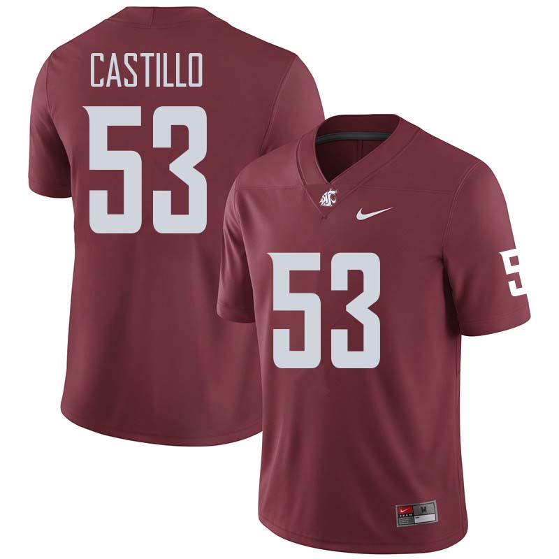 Men #53 Anthony Castillo Washington State Cougars College Football Jerseys Sale-Crimson